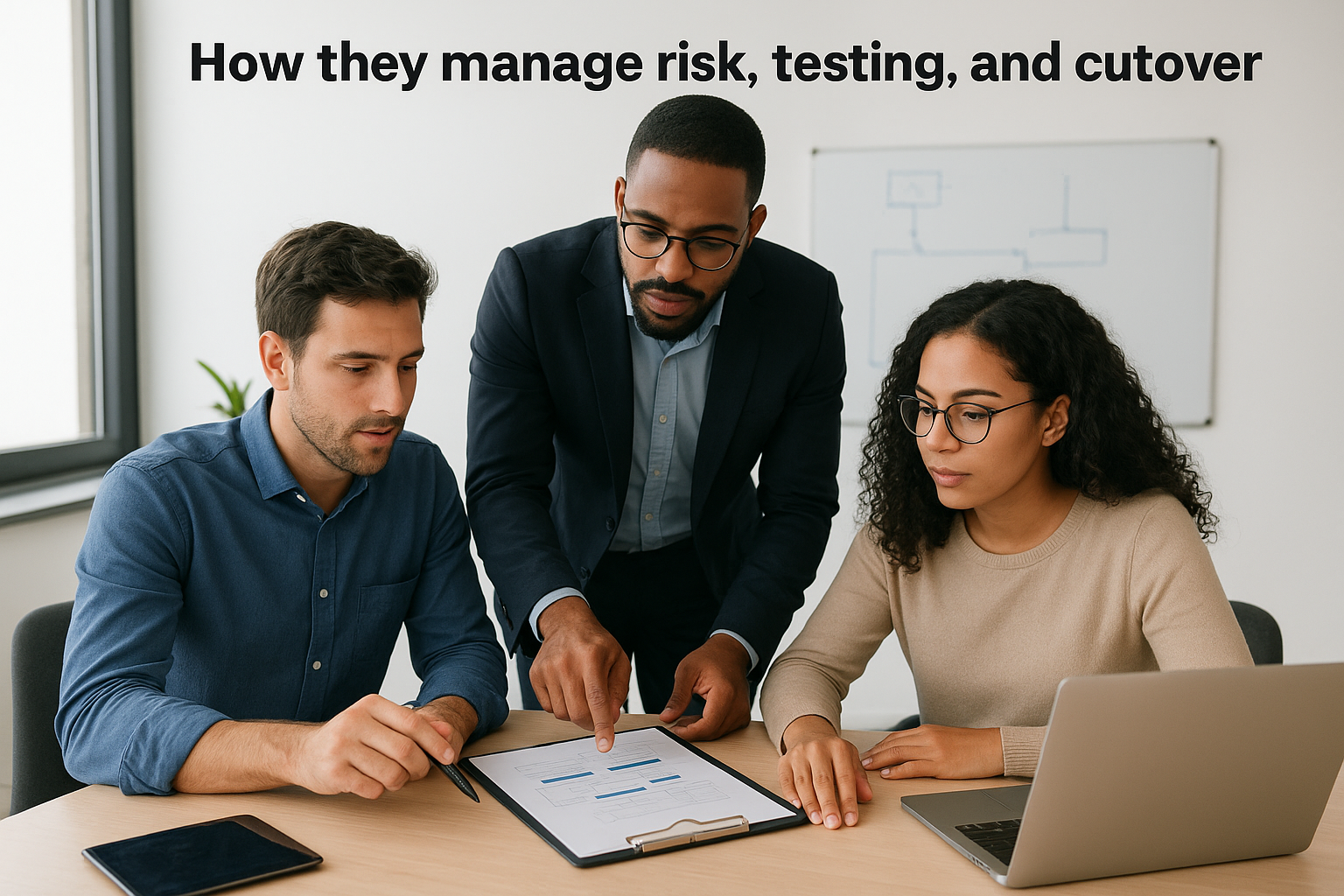 How they manage risk, testing, and cutover