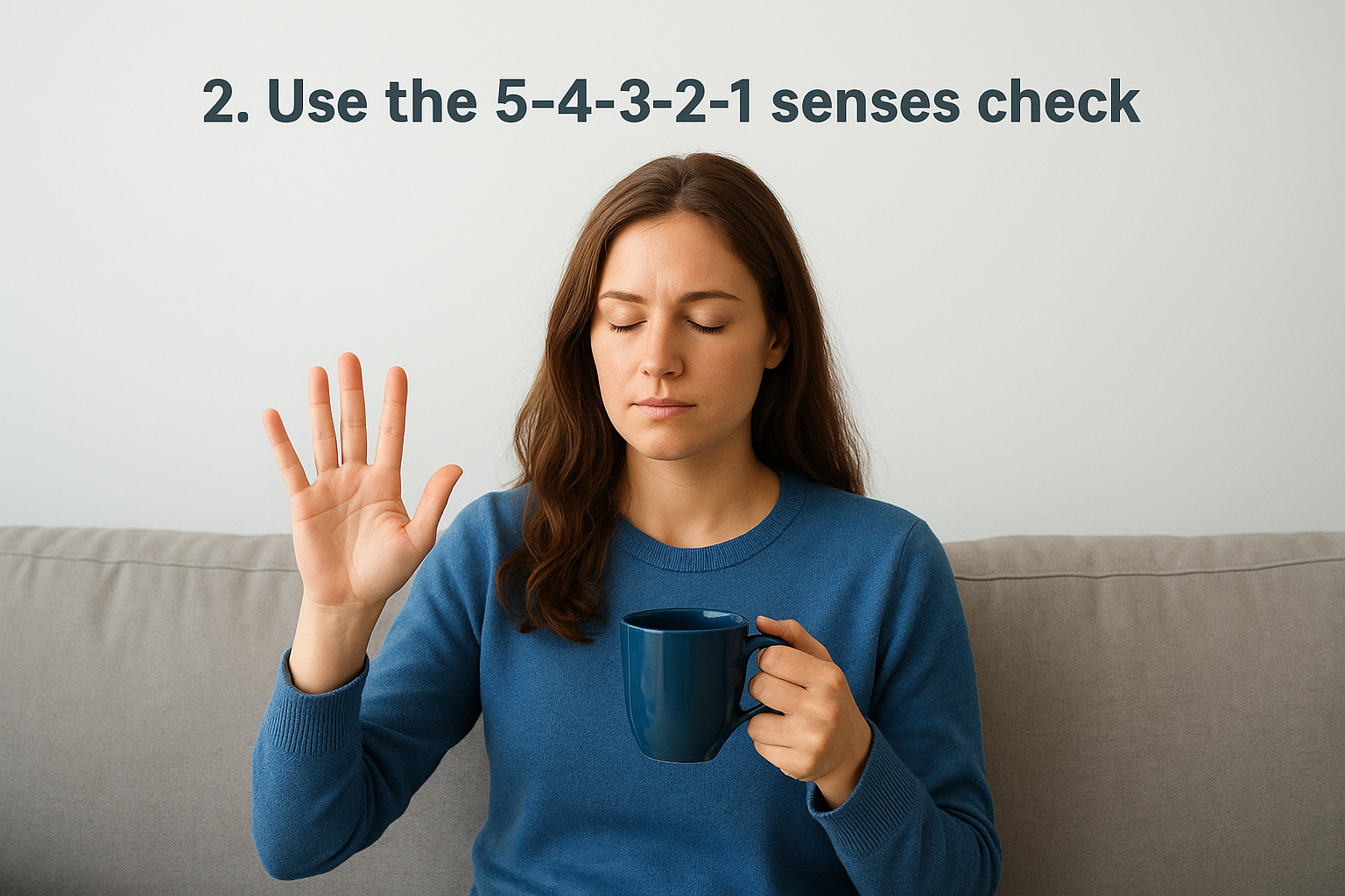 2. Use the 5-4-3-2-1 senses check