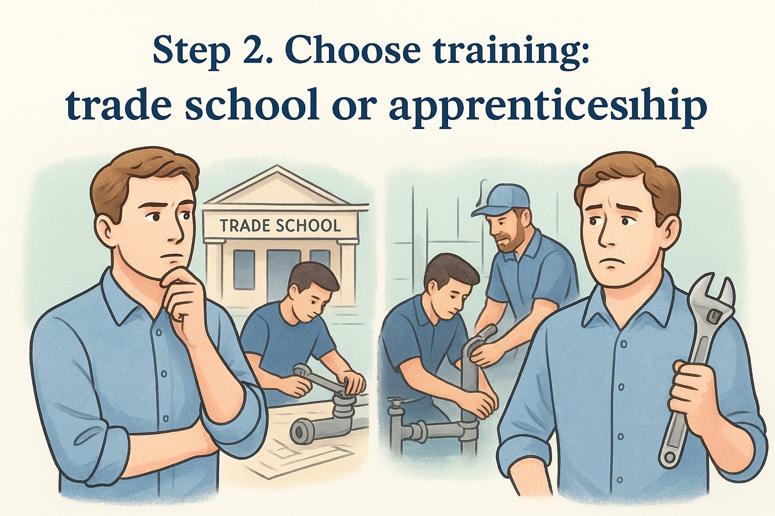 Step 2. Choose training: trade school or apprenticeship