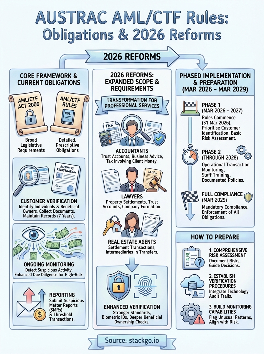 austrac aml/ctf rules infographic