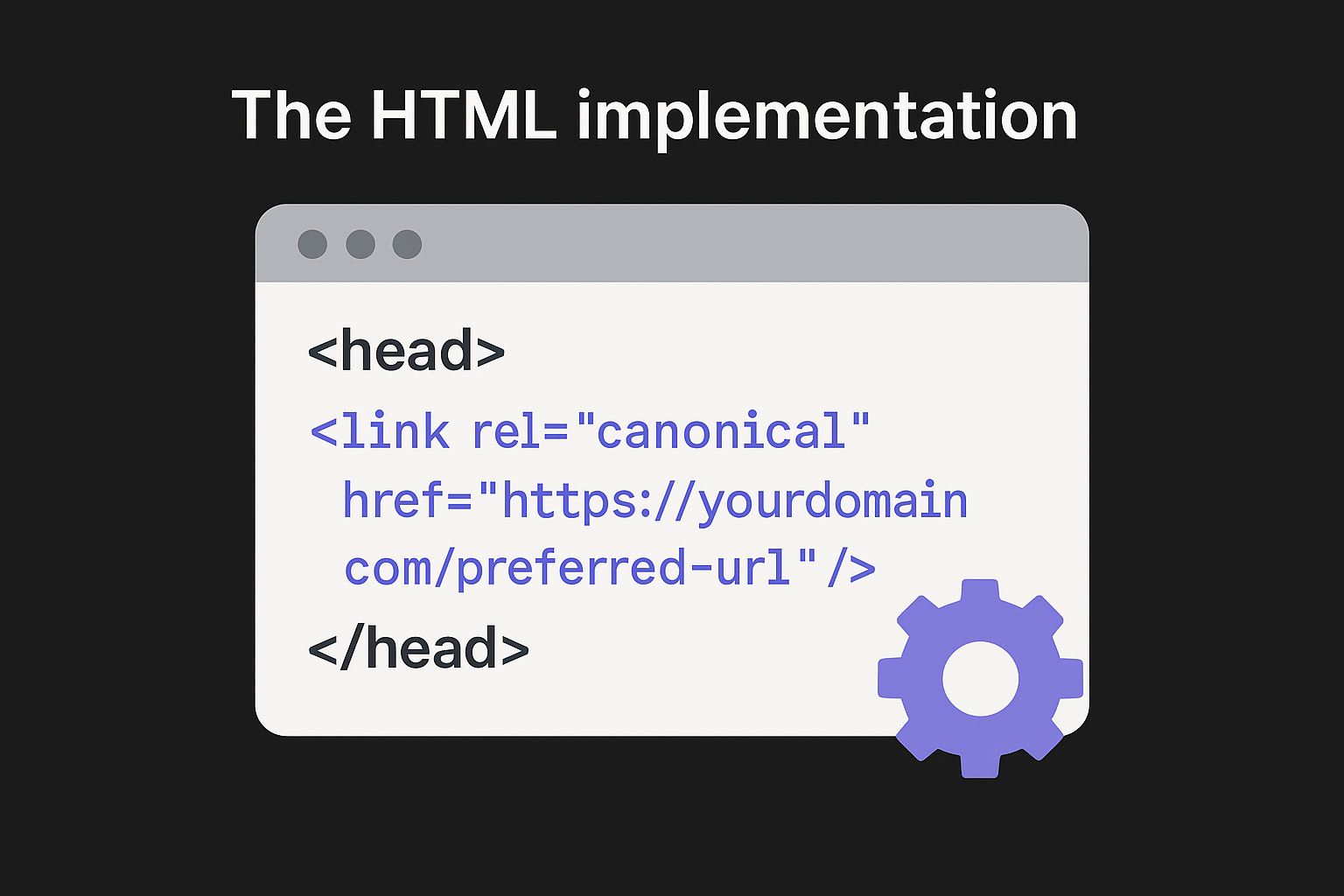 The HTML implementation