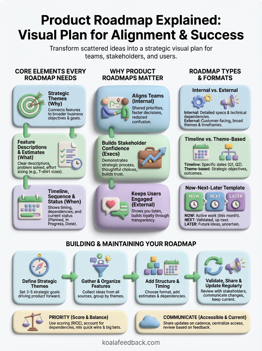 product roadmap explained infographic