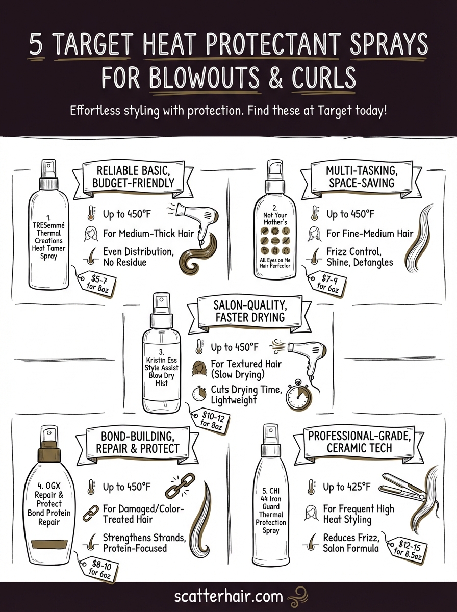 target heat protectant spray infographic