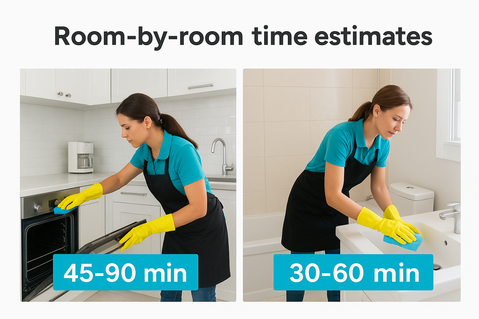Room-by-room time estimates