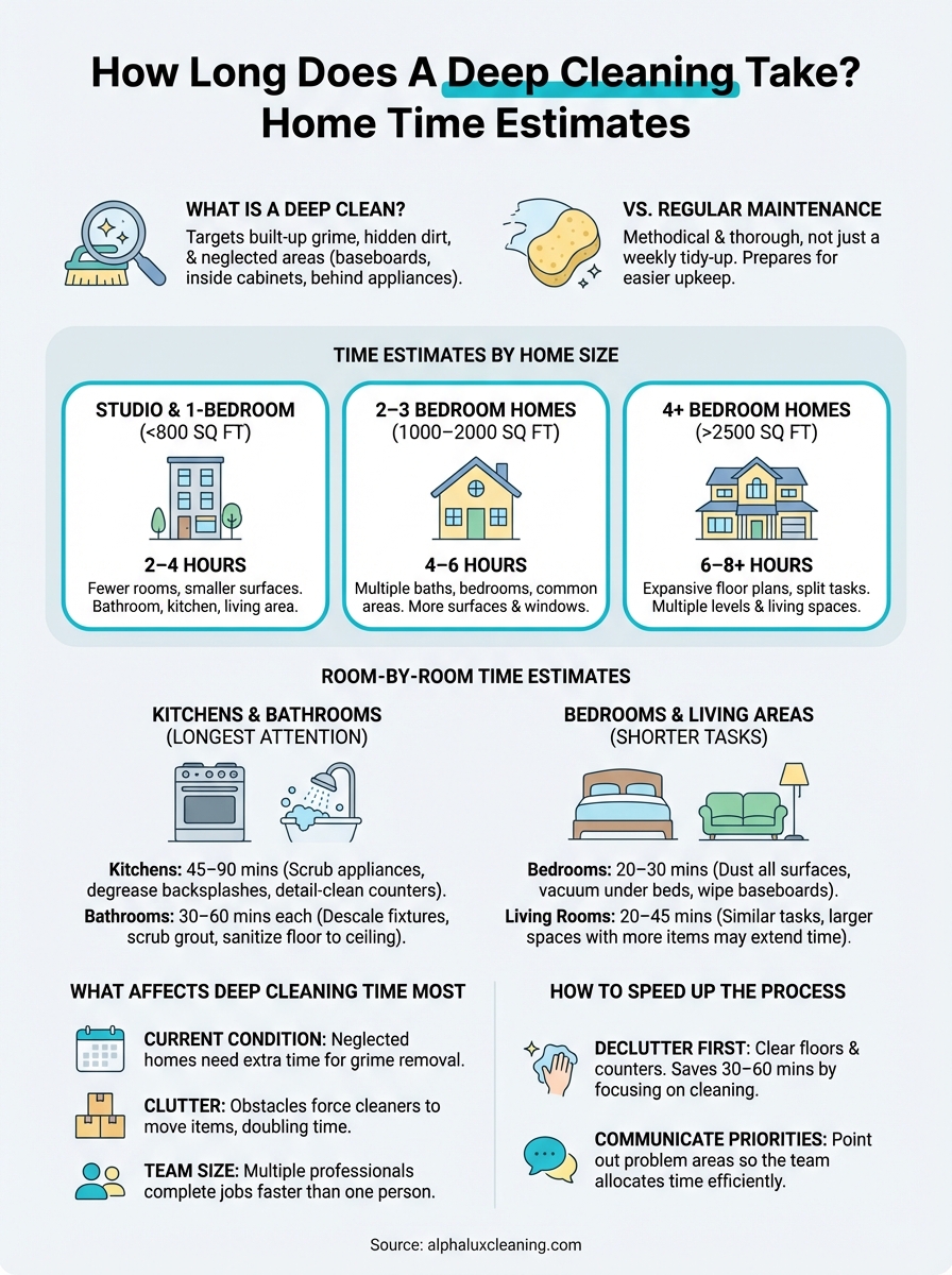 how long does a deep cleaning take infographic