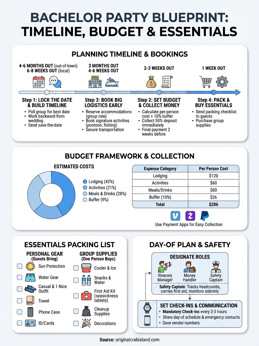 bachelor party checklist infographic