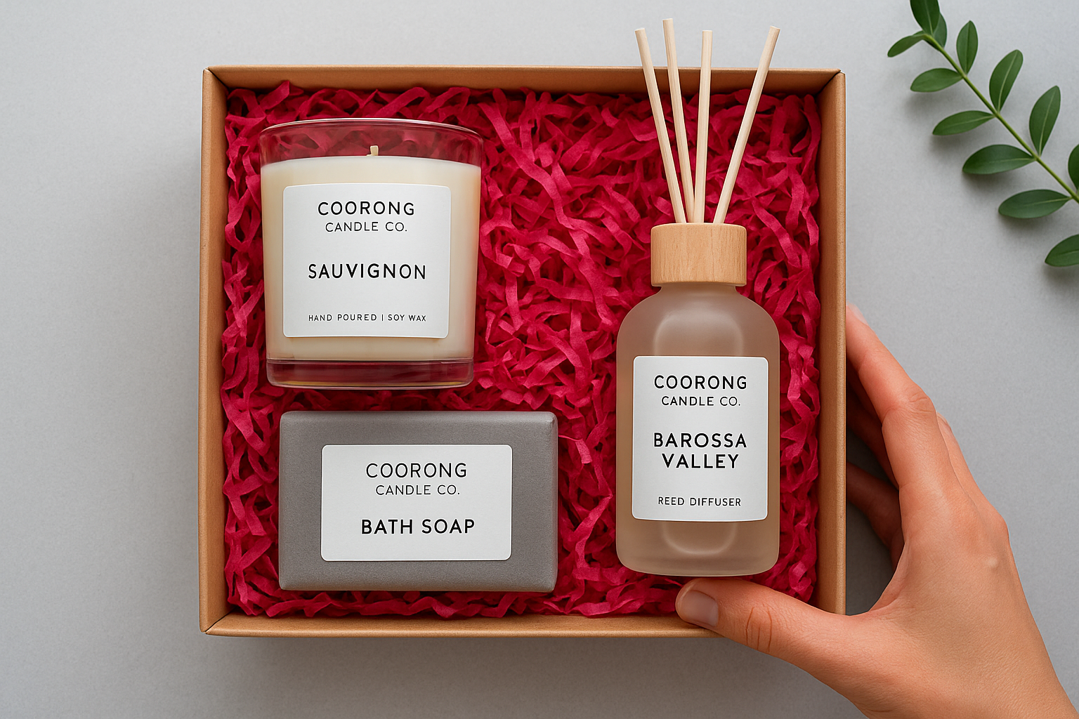 1. Coorong Candle Co. gift set matched to the person