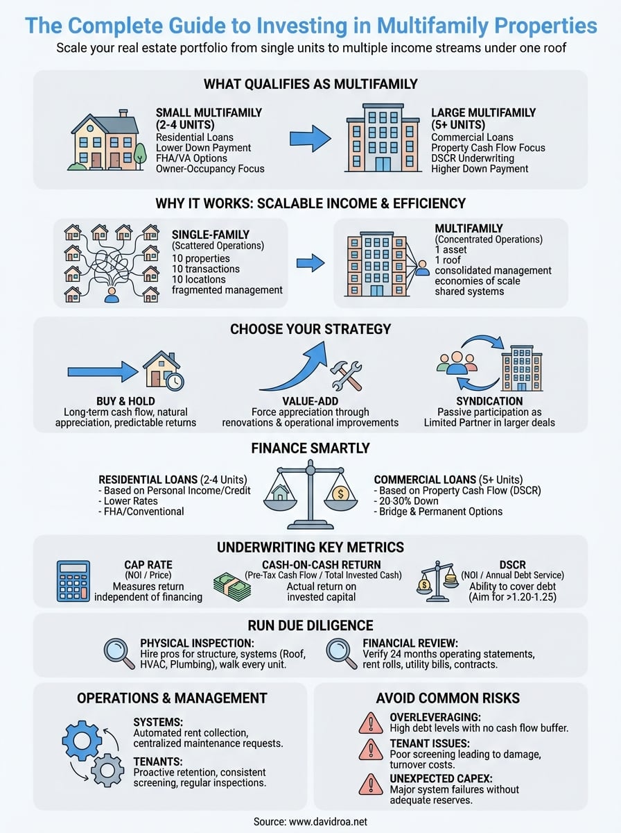 investing in multifamily properties infographic