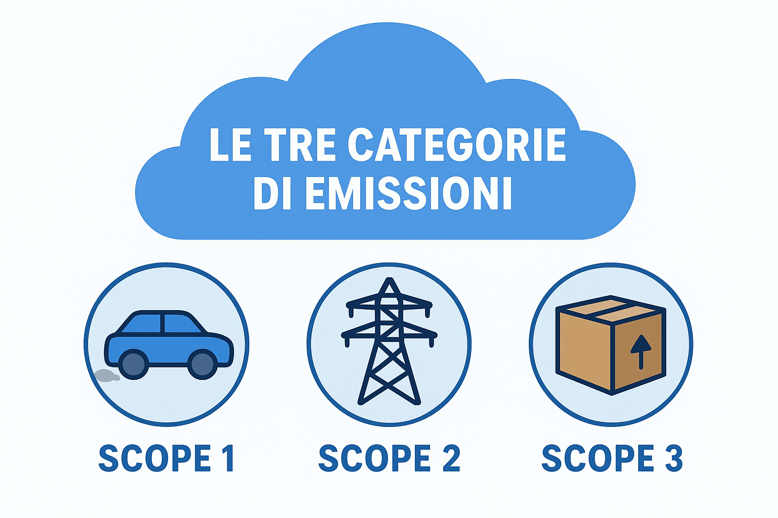 Las tres categorías de emisiones