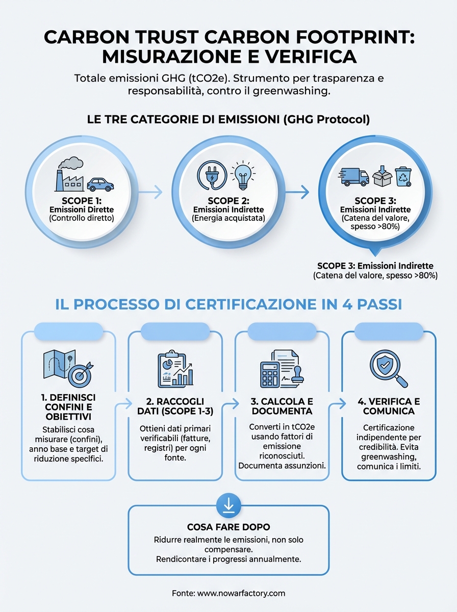 Infografía de la huella de carbono de Carbon Trust