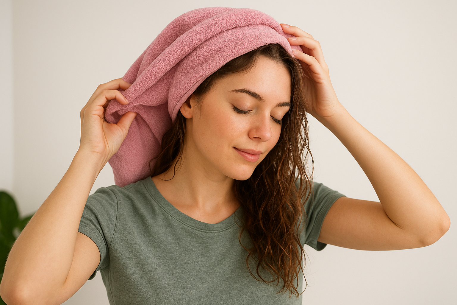 Prevent frizz while air-drying and plopping