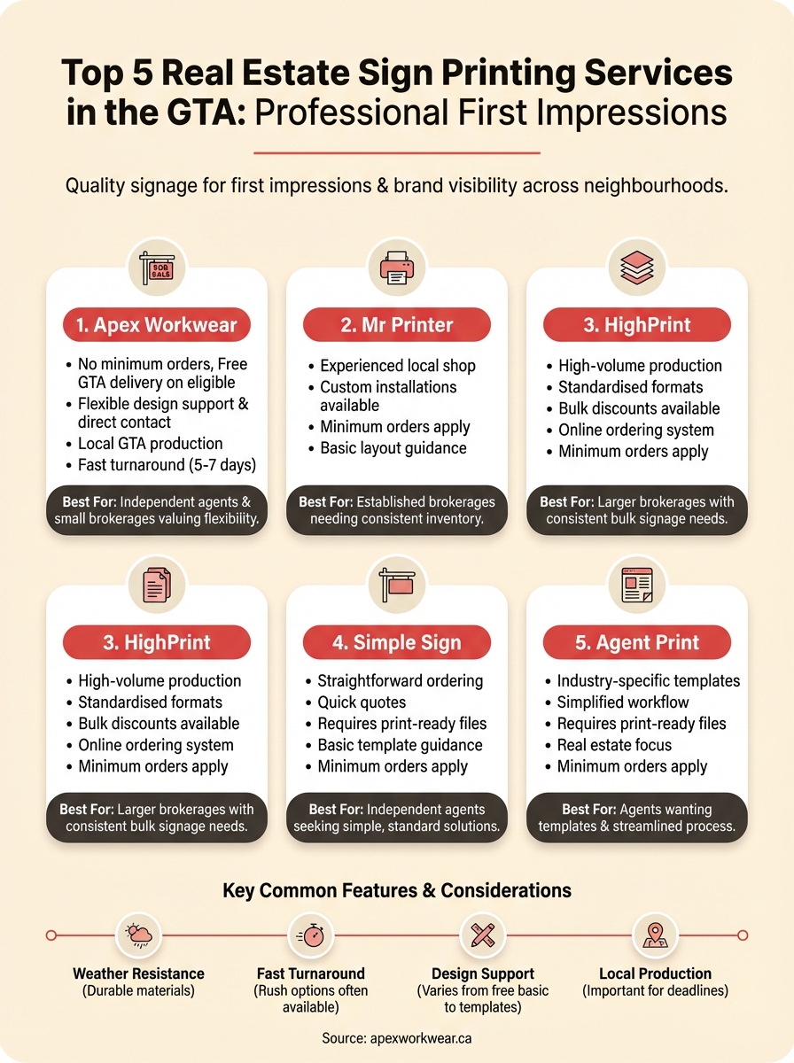 real estate sign printing toronto infographic
