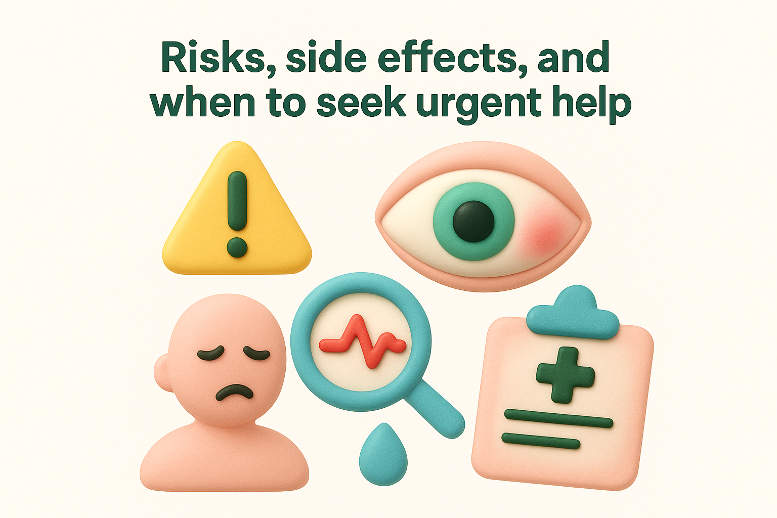 Risks, side effects, and when to seek urgent help