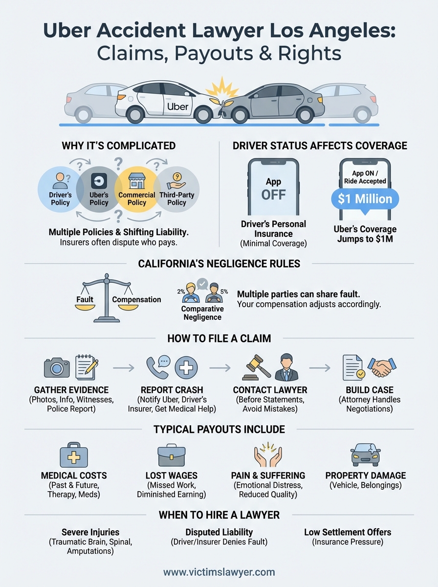 uber accident lawyer los angeles infographic