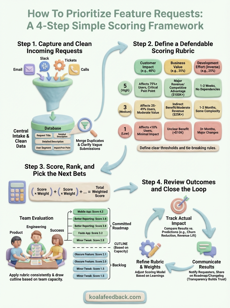 how to prioritize feature requests infographic