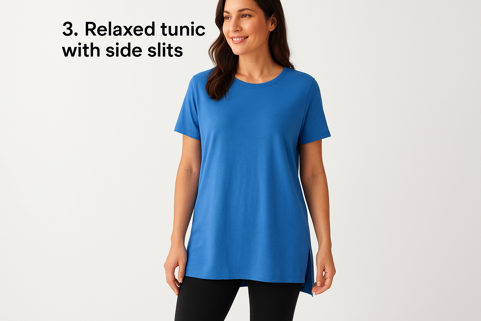 3. Relaxed tunic with side slits