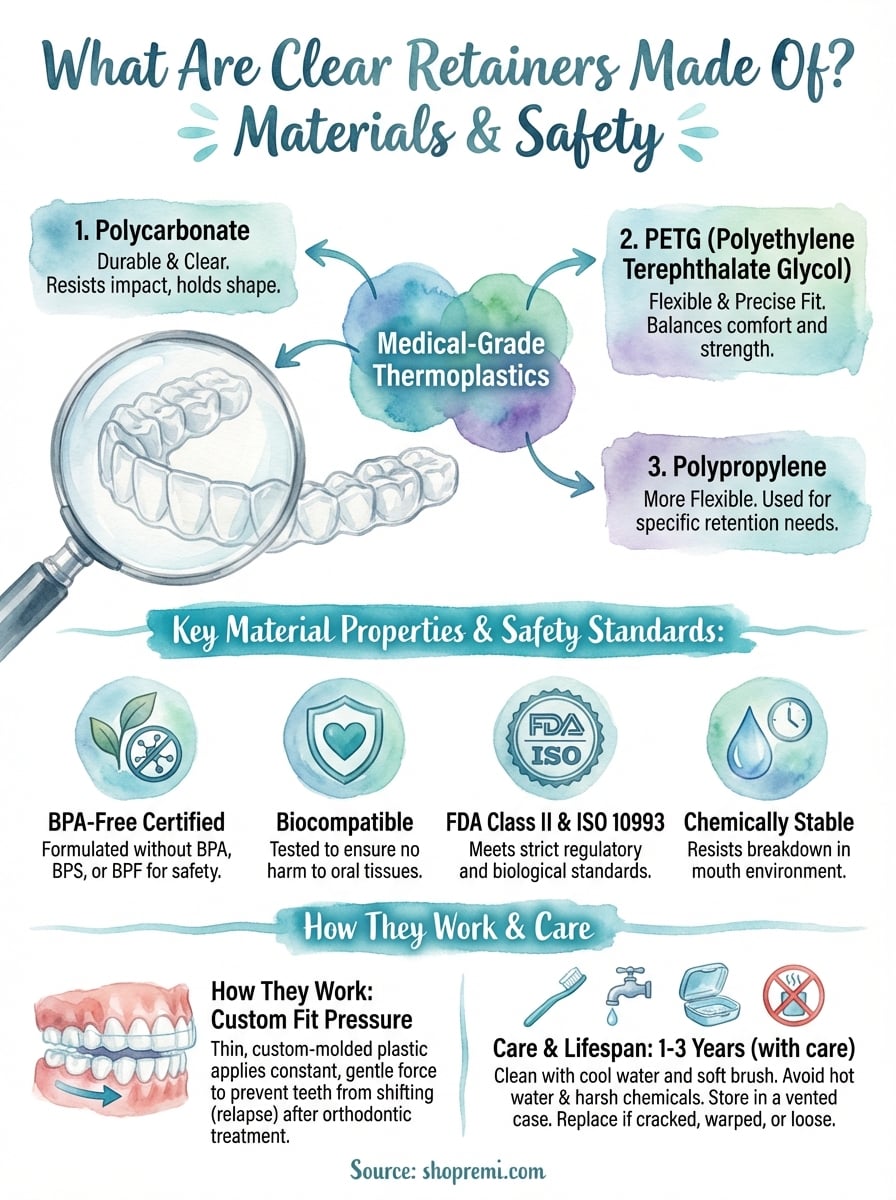 what are clear retainers made of infographic