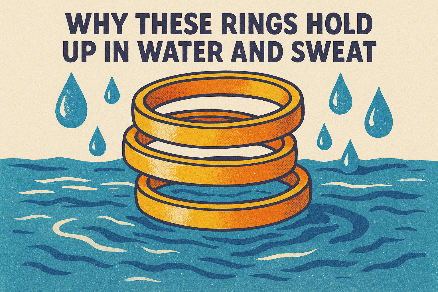 Why these rings hold up in water and sweat