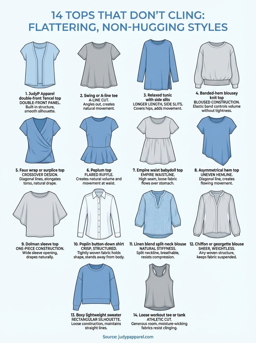 tops that don’t cling infographic