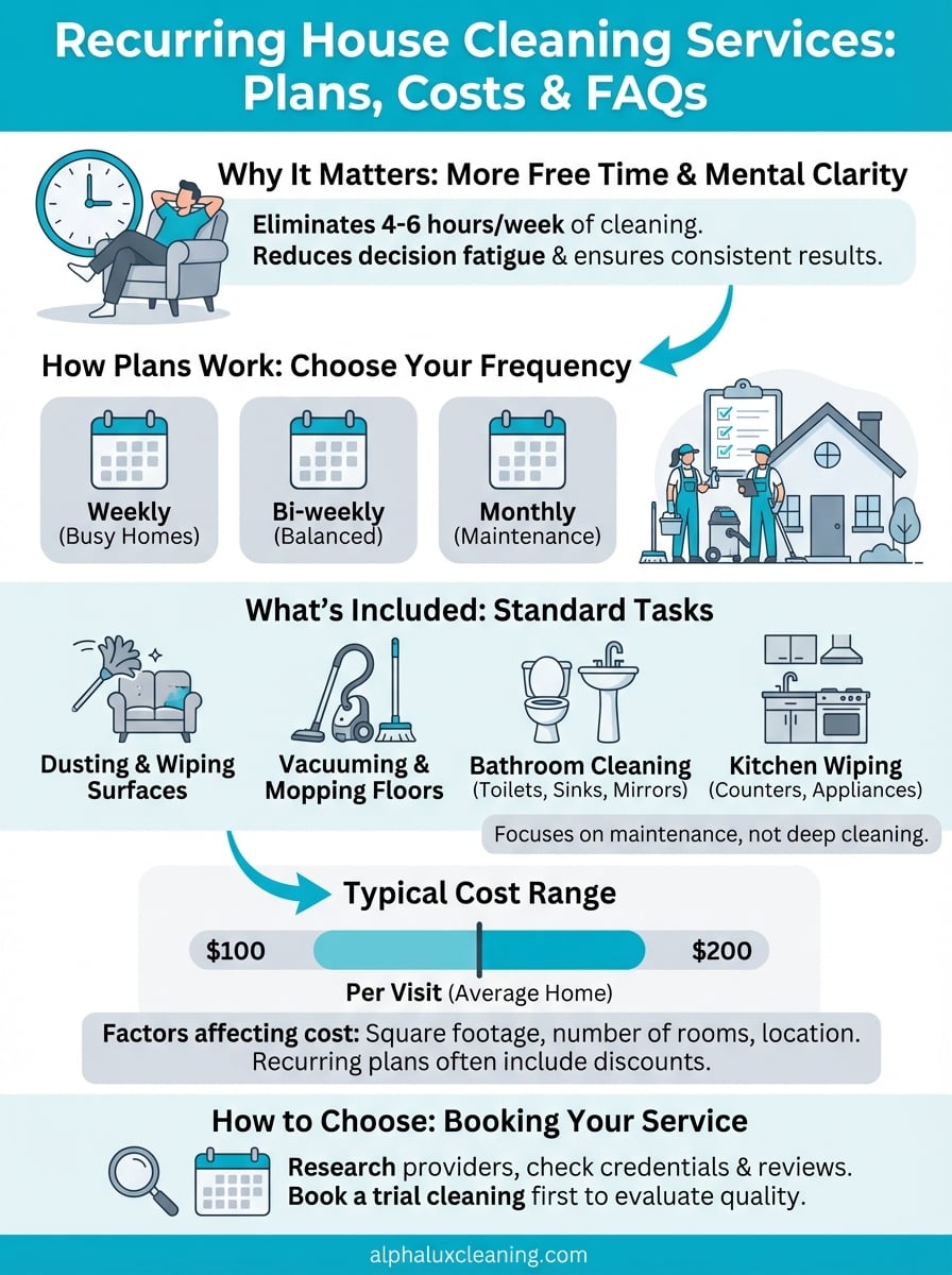 recurring house cleaning services infographic