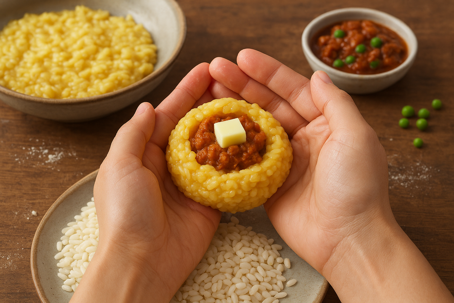 Shaping and filling the balls