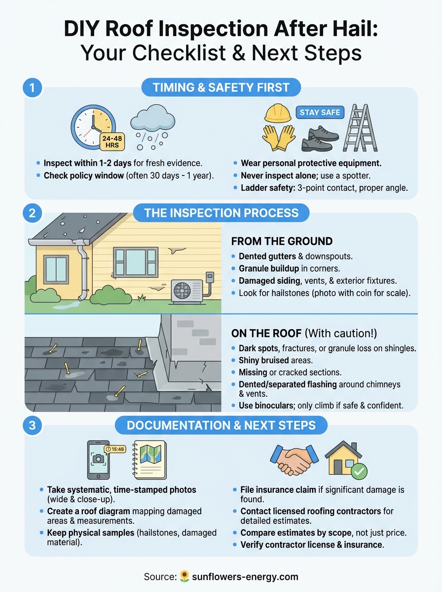 roof inspection after hail infographic