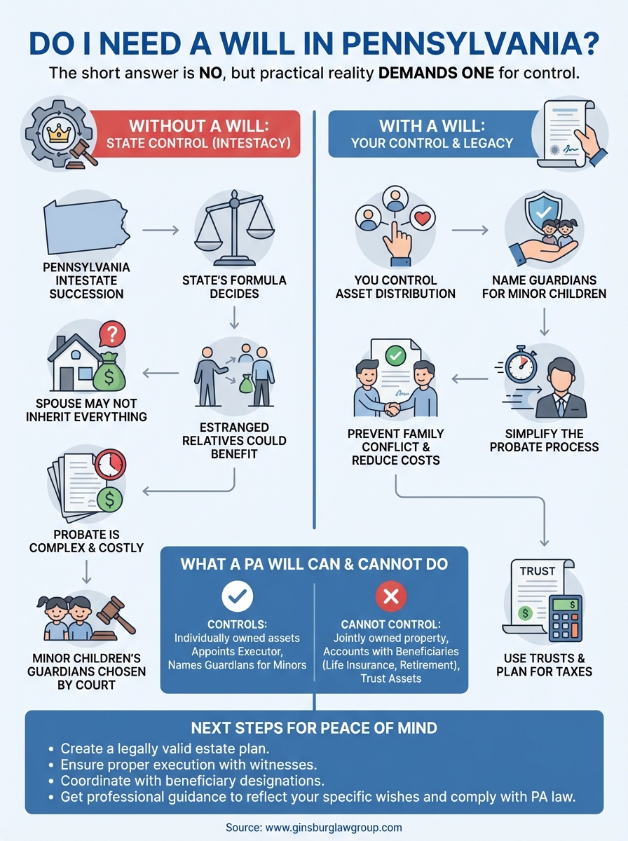 do i need a will in pennsylvania infographic