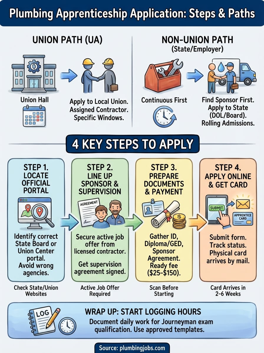 plumbing apprenticeship application infographic