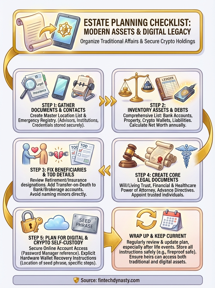 aarp estate planning checklist infographic