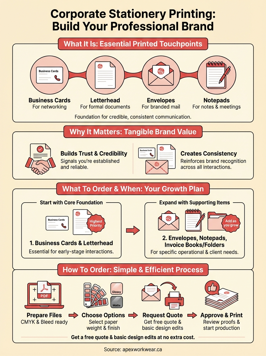 corporate stationery printing infographic