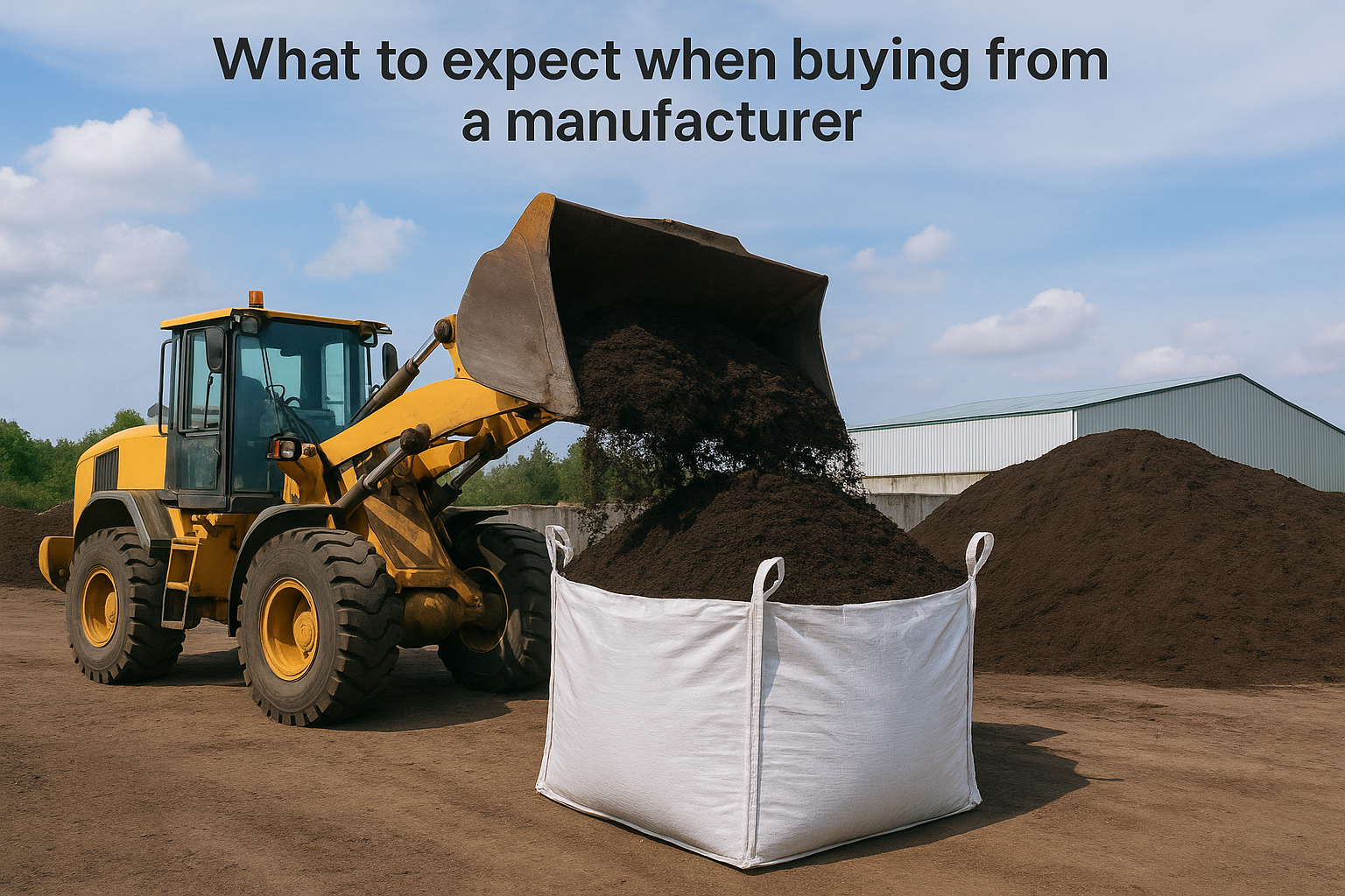 What to expect when buying from a manufacturer