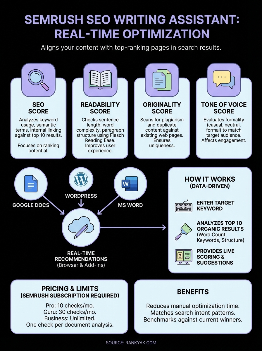 semrush seo writing assistant infographic