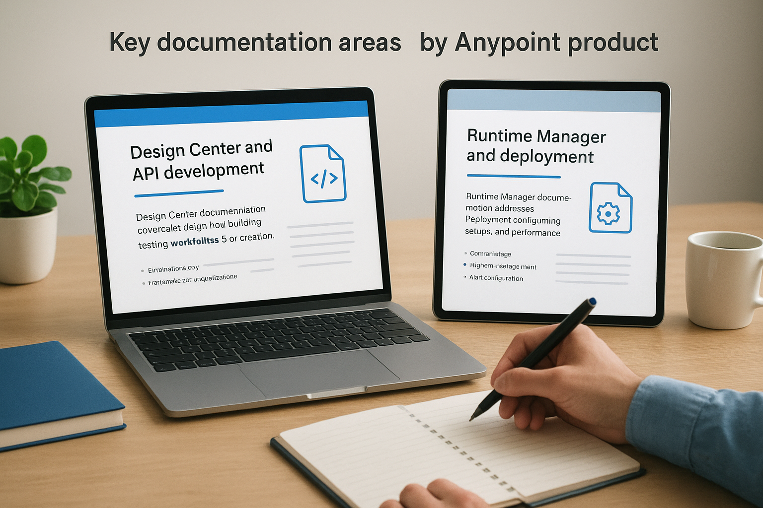 Key documentation areas by Anypoint product