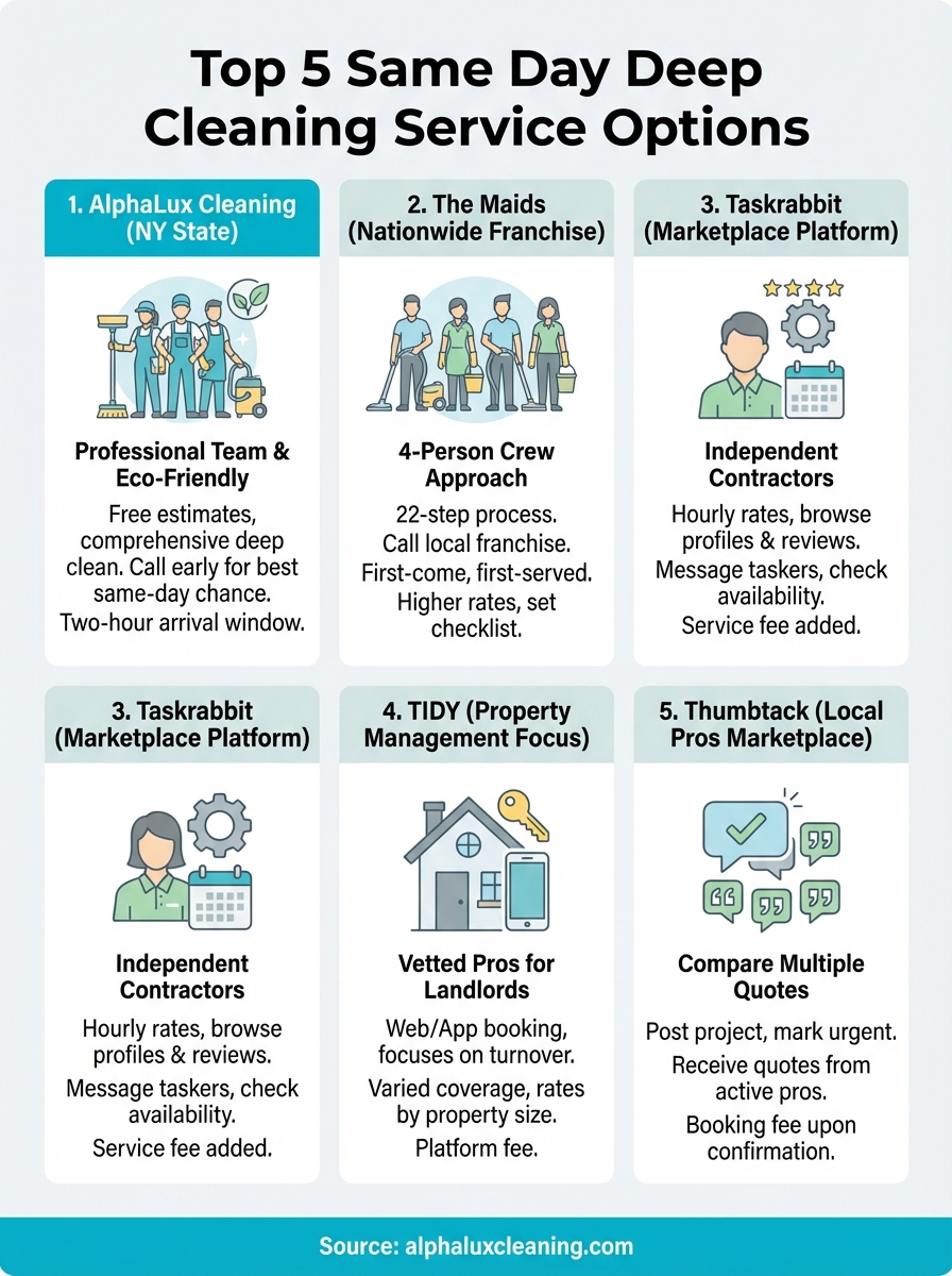 same day deep cleaning service infographic
