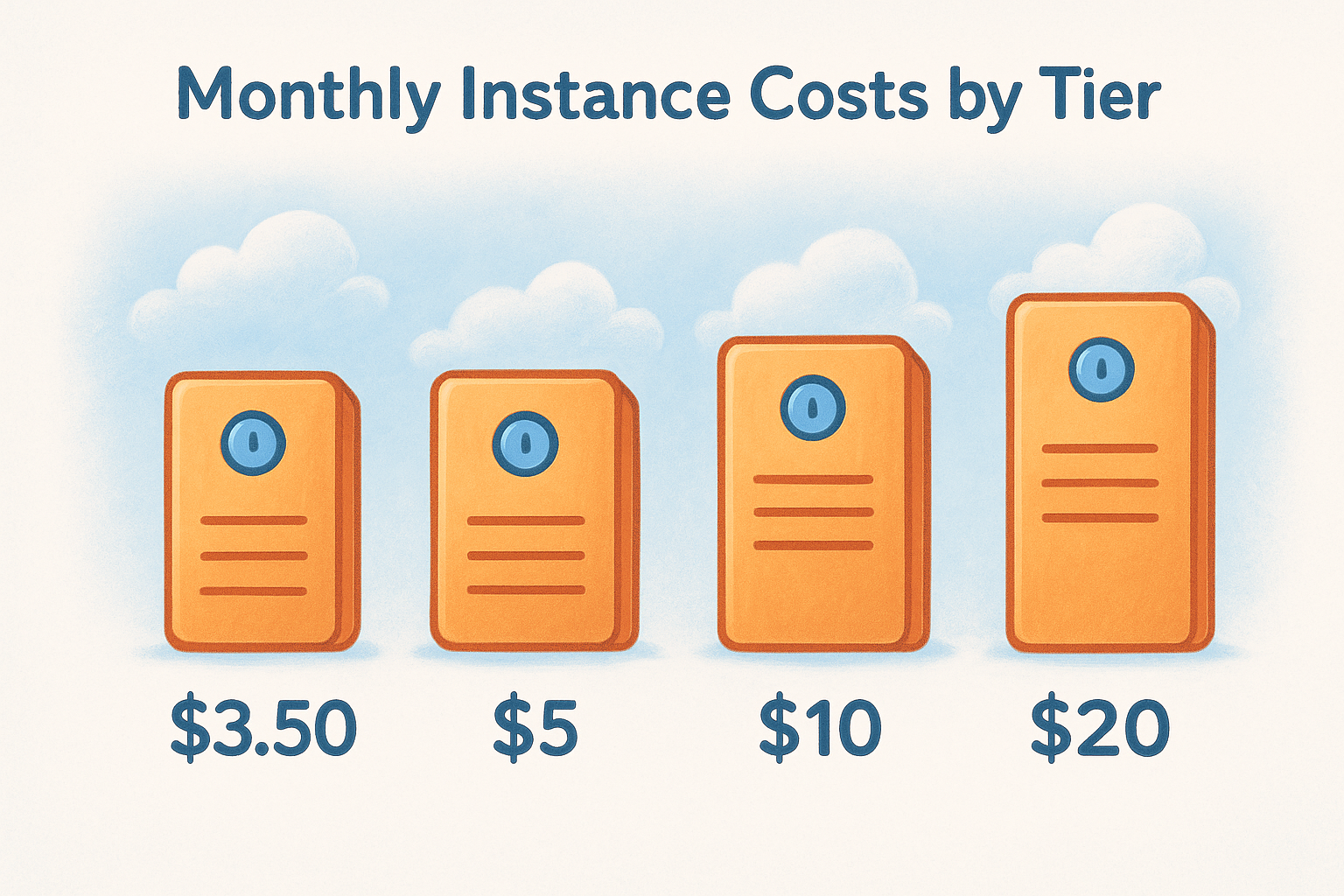 Monthly instance costs by tier