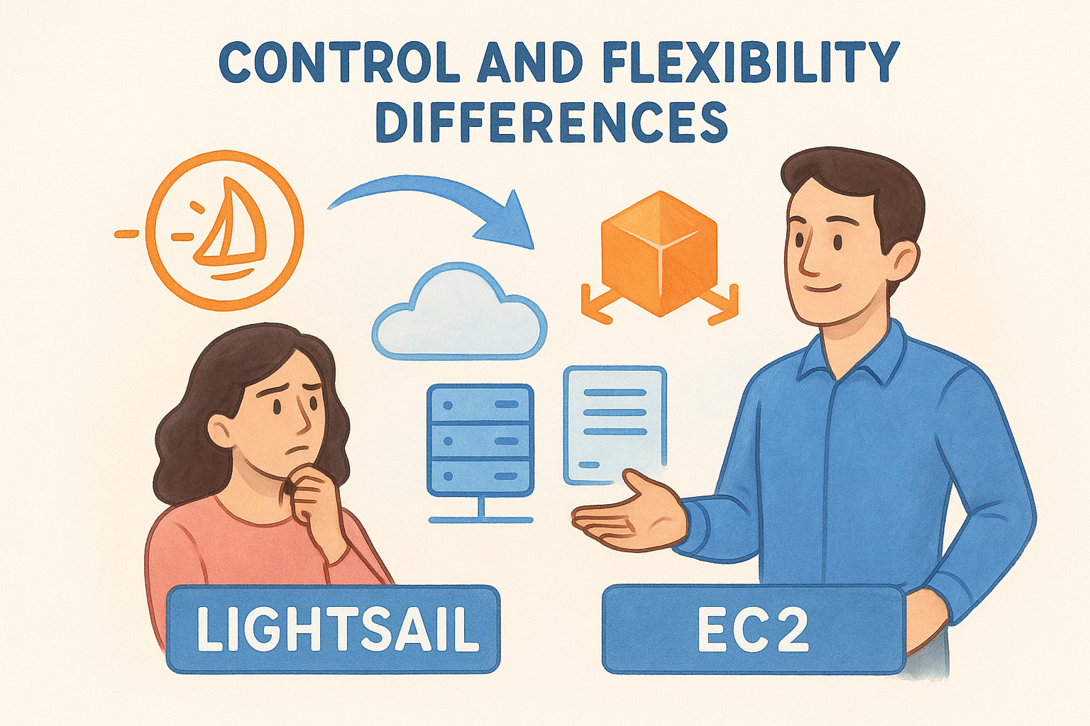 Control and flexibility differences