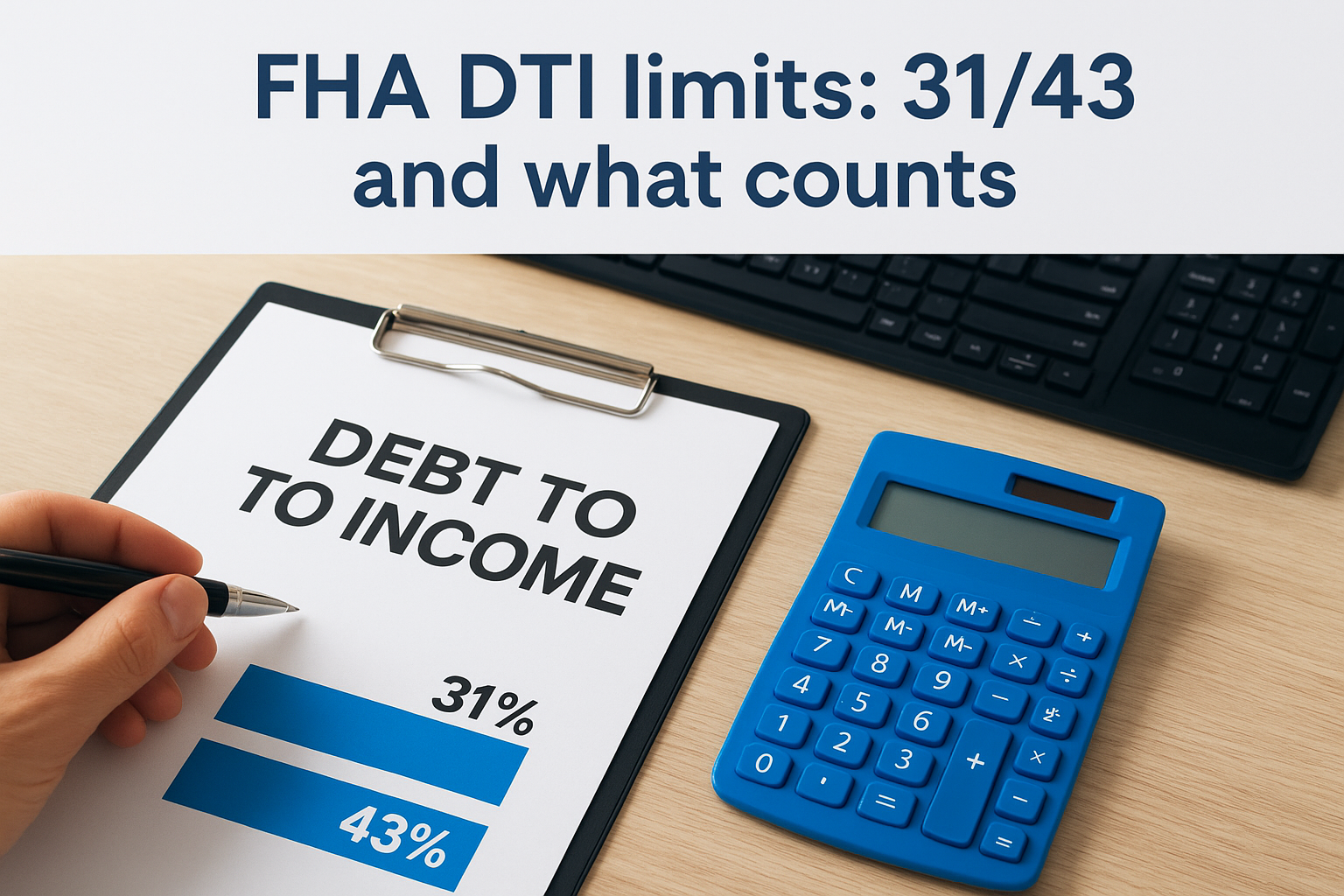FHA DTI limits: 31/43 and what counts
