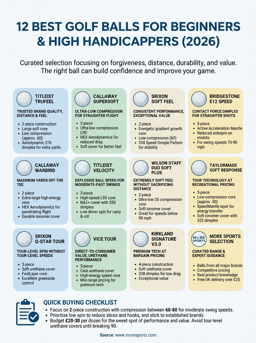 best golf balls for beginners infographic