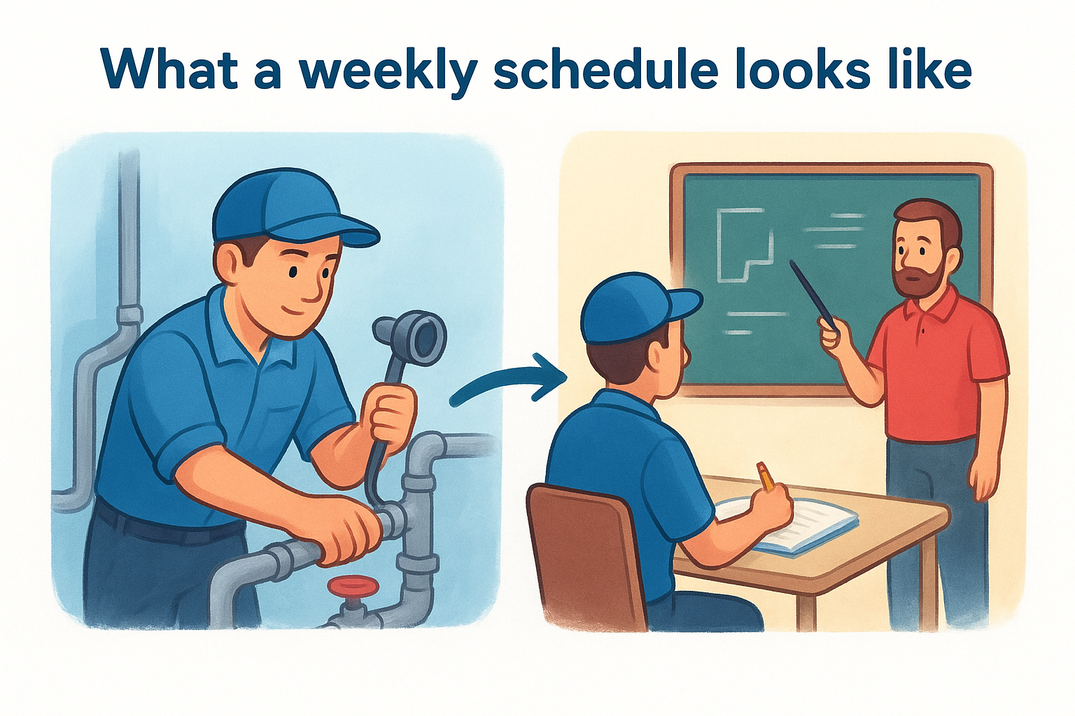What a weekly schedule looks like