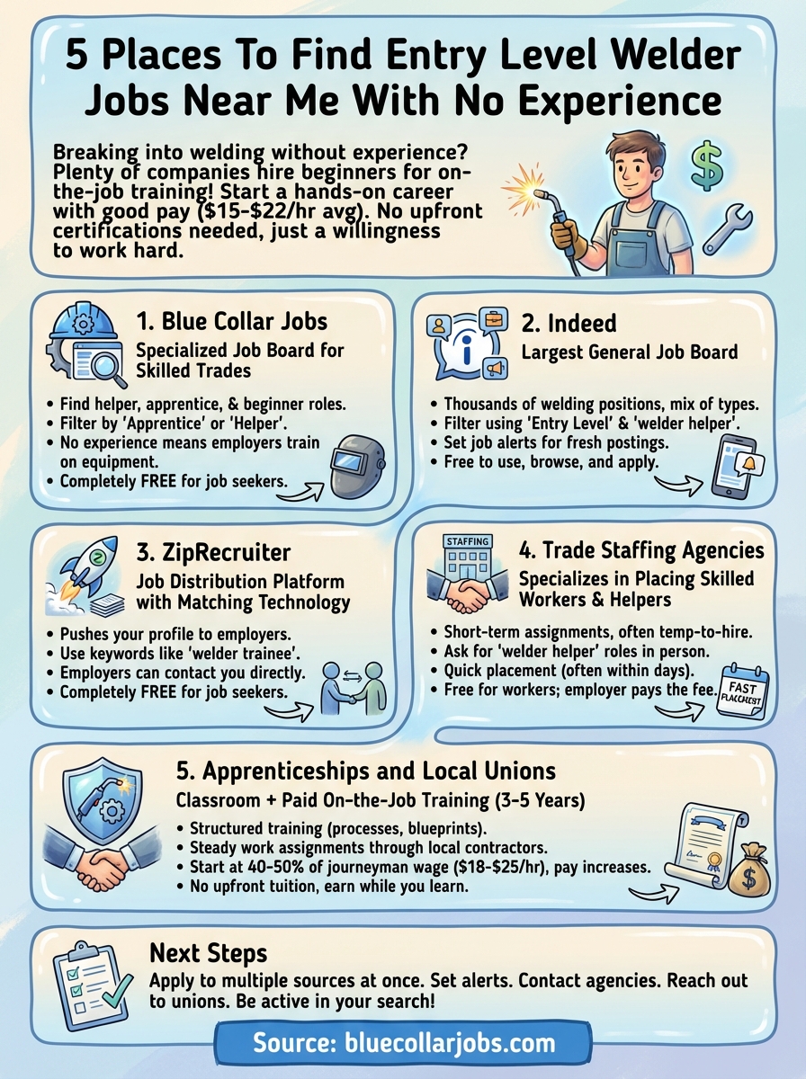 entry level welder jobs near me infographic