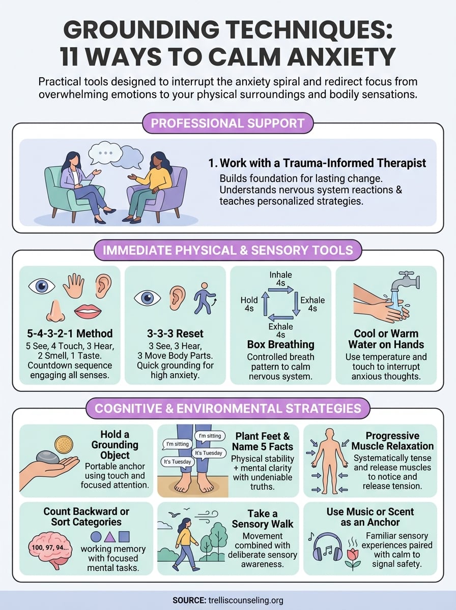 what are grounding techniques infographic