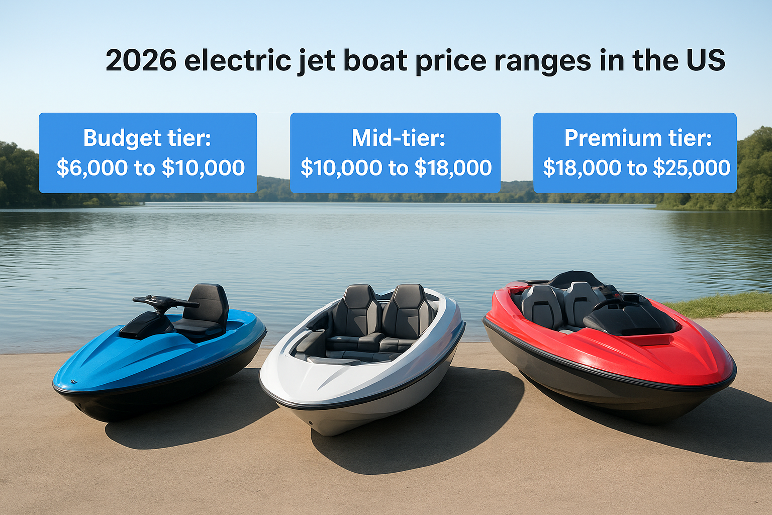 2026 electric jet boat price ranges in the US