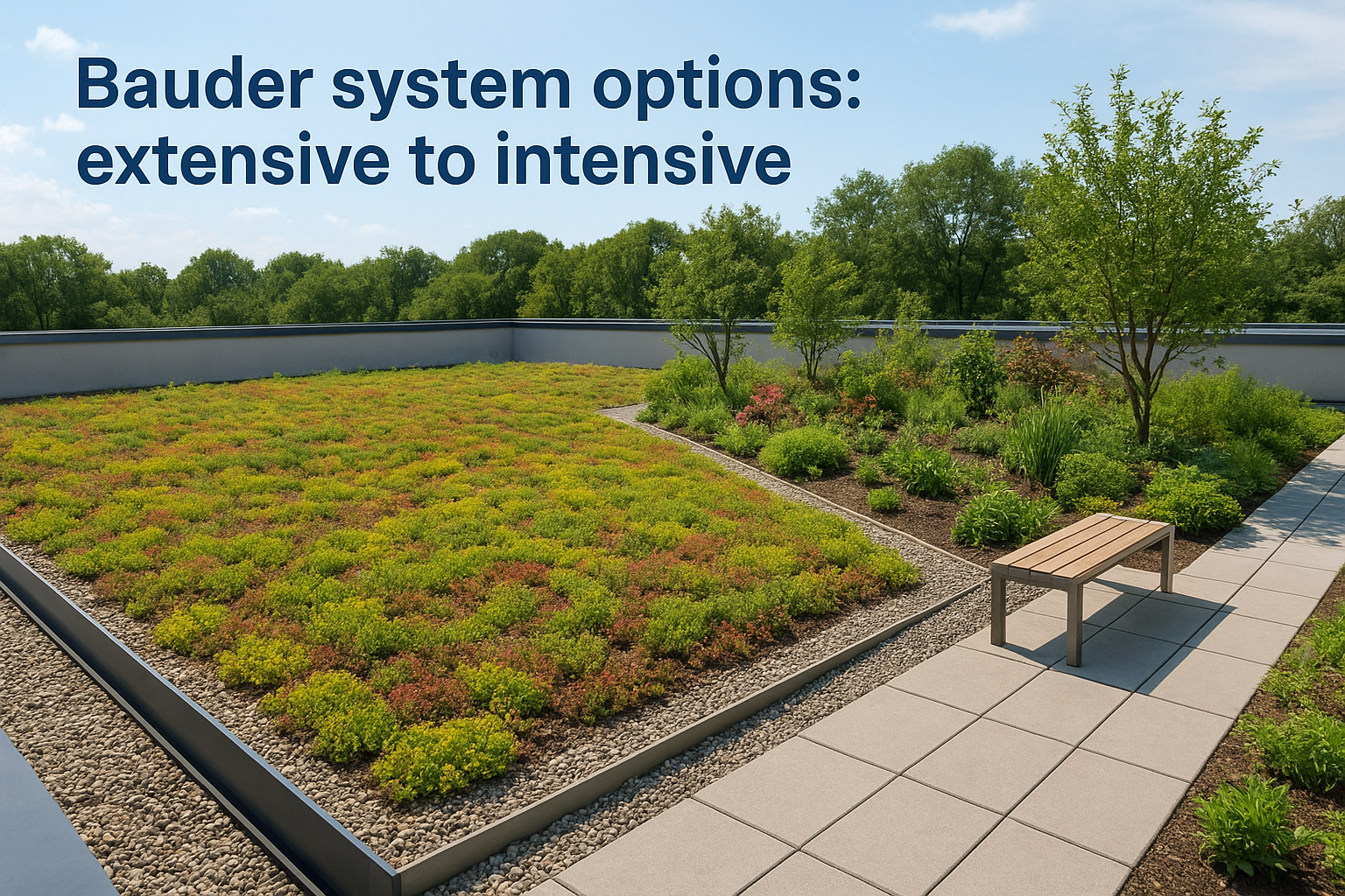 Bauder system options: extensive to intensive