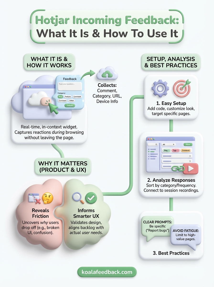 hotjar incoming feedback infographic
