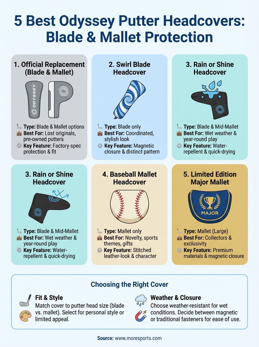 odyssey putter headcovers infographic