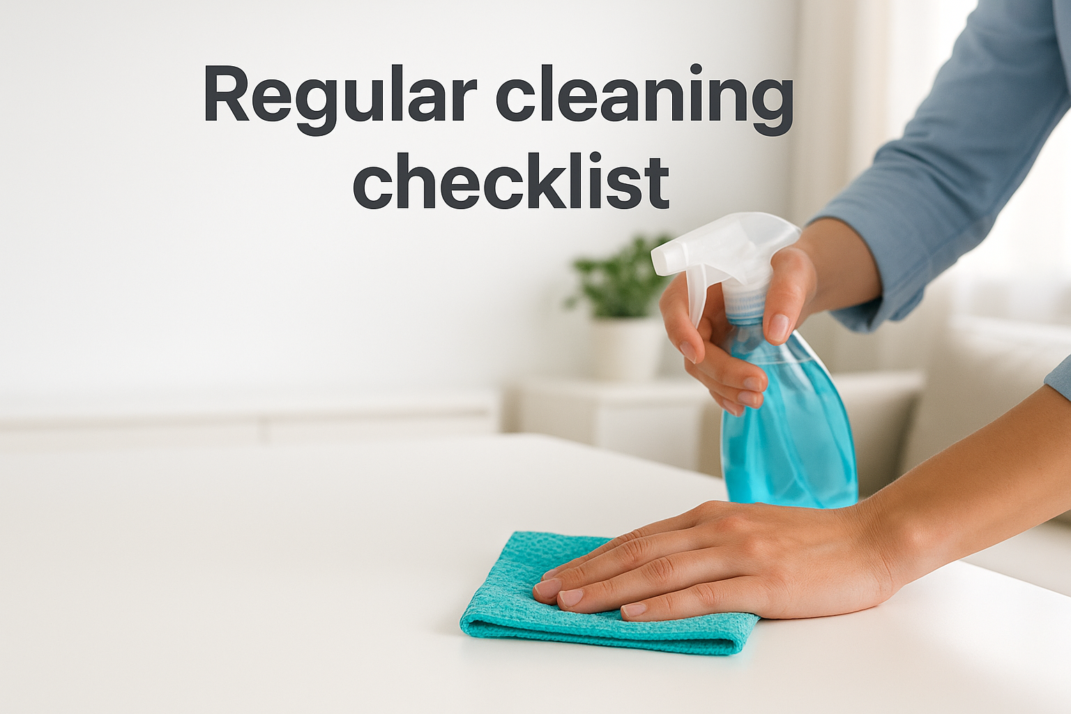 Regular cleaning checklist