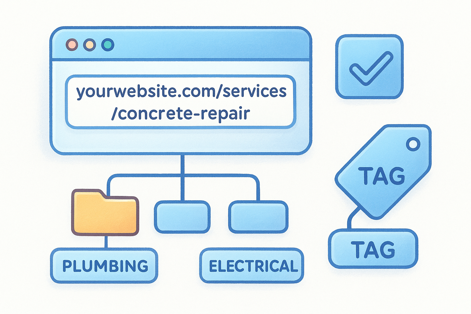 Use clean URLs, categories, and tags