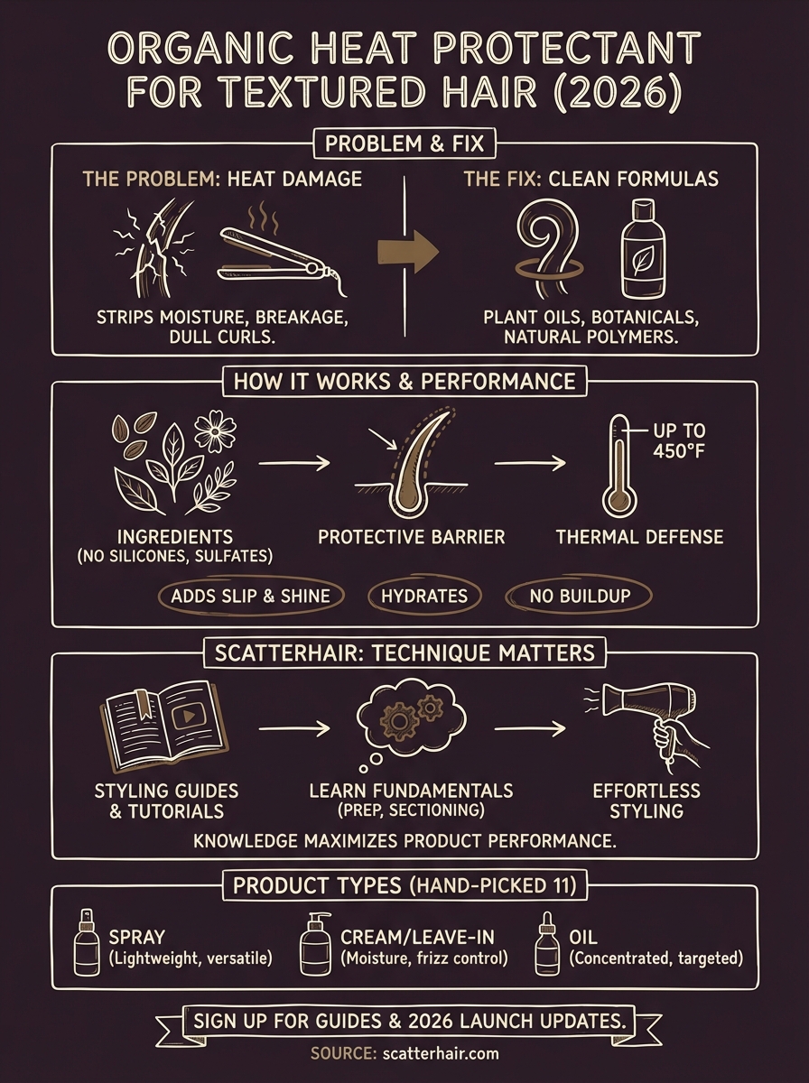 organic heat protectant for hair infographic