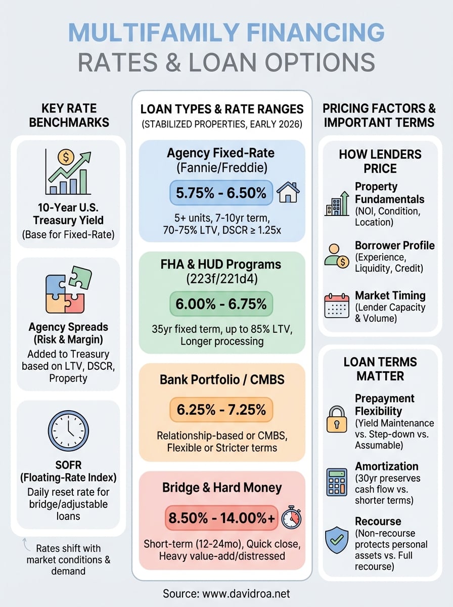 multifamily financing rates infographic