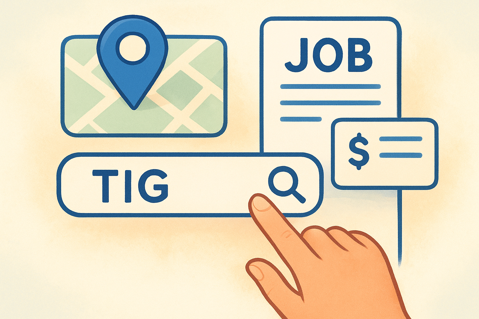 How to search by location and filter for pay